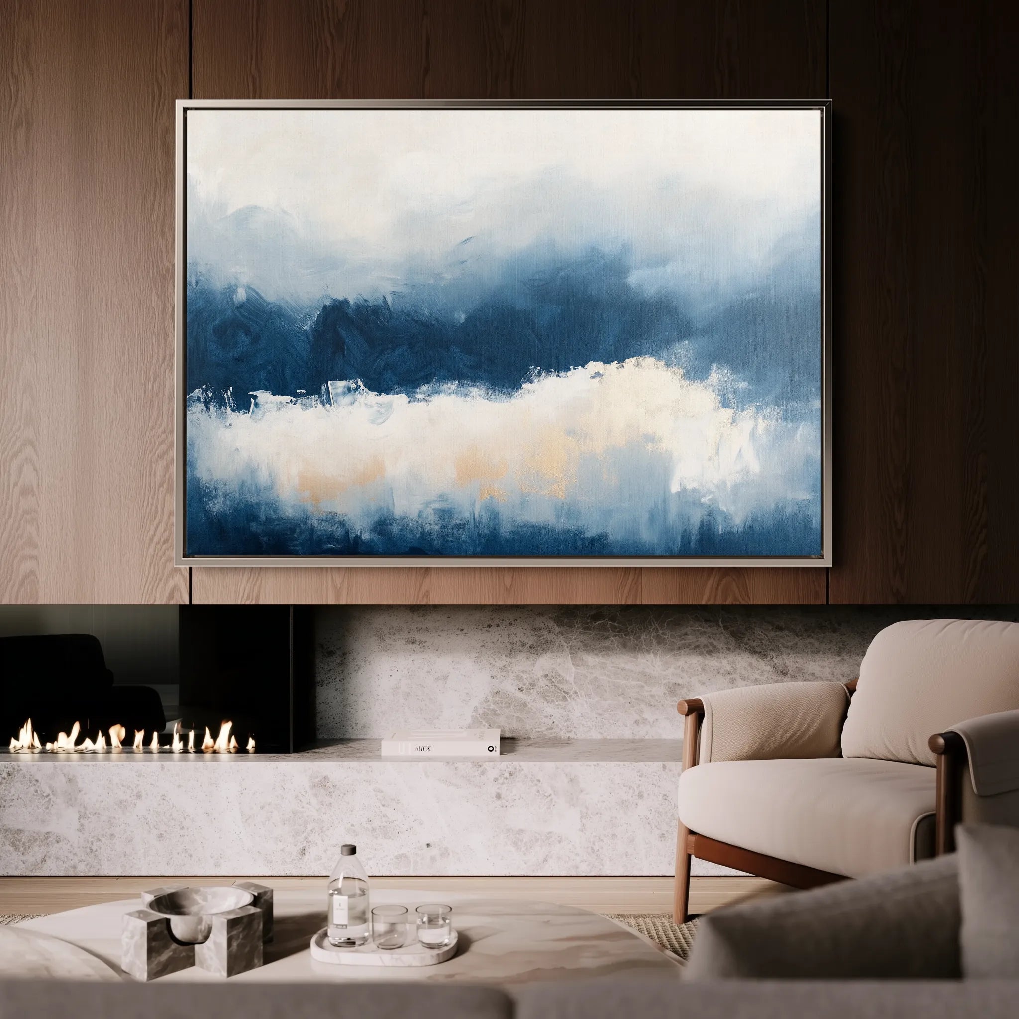 Abstract 688 Canvas Art 18" x 24" / 45 x 60 cm / Black