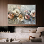 Floral 688 Canvas Art 18" x 24" / 45 x 60 cm / Black