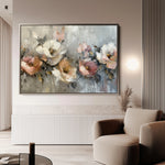 Floral 688 Canvas Art 18" x 24" / 45 x 60 cm / Black