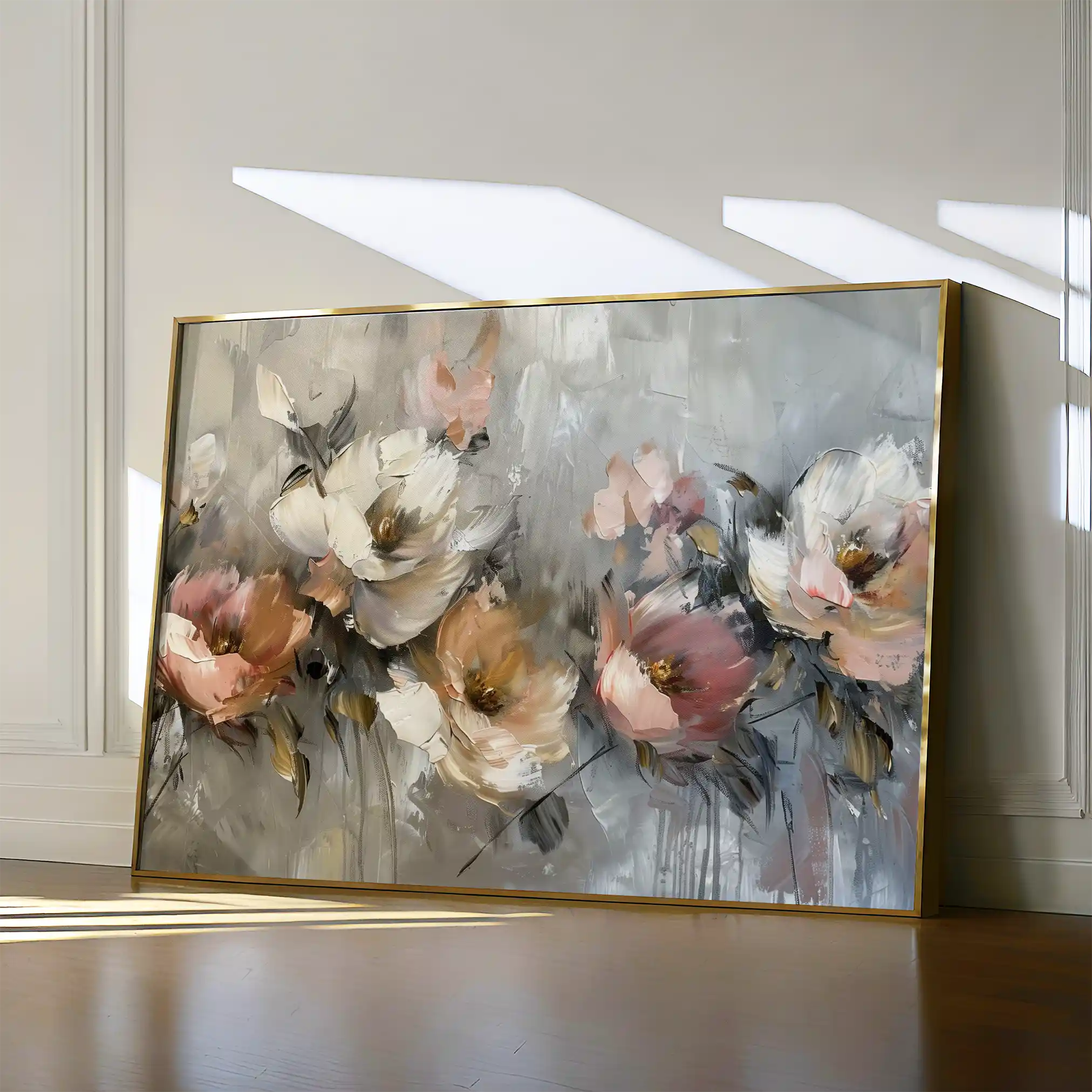 Floral 688 Canvas Art 60 x 40 cm / Black