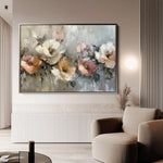 Floral 688 Canvas Art 60 x 40 cm / Black