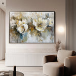 Floral 689 Canvas Art 18" x 24" / 45 x 60 cm / Black