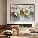 Floral 689 Canvas Art 18" x 24" / 45 x 60 cm / Black