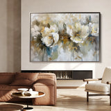 Floral 689 Canvas Art 18" x 24" / 45 x 60 cm / Black