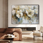 Floral 689 Canvas Art 60 x 40 cm / Black