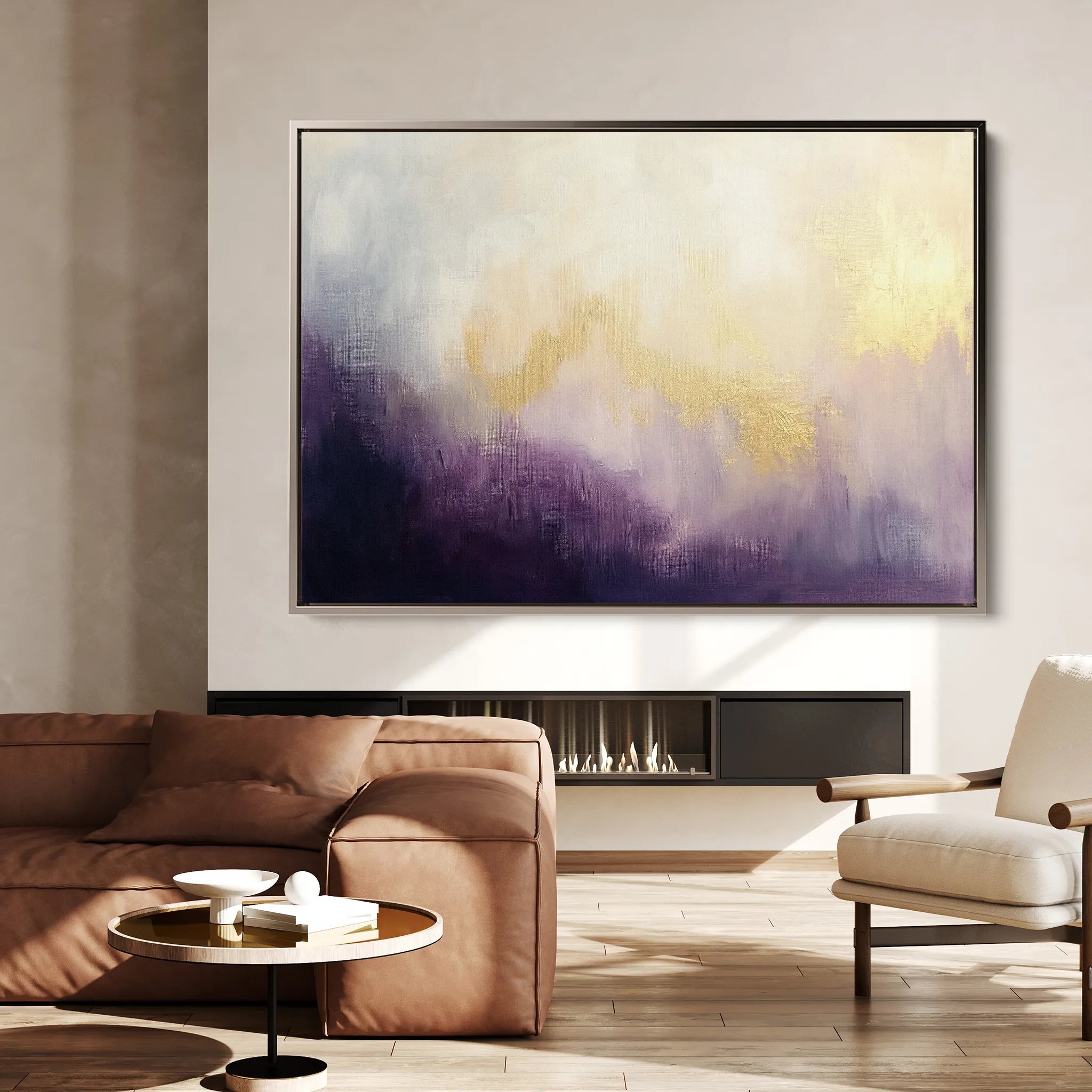 Abstract 690 Canvas Art 18" x 24" / 45 x 60 cm / Black