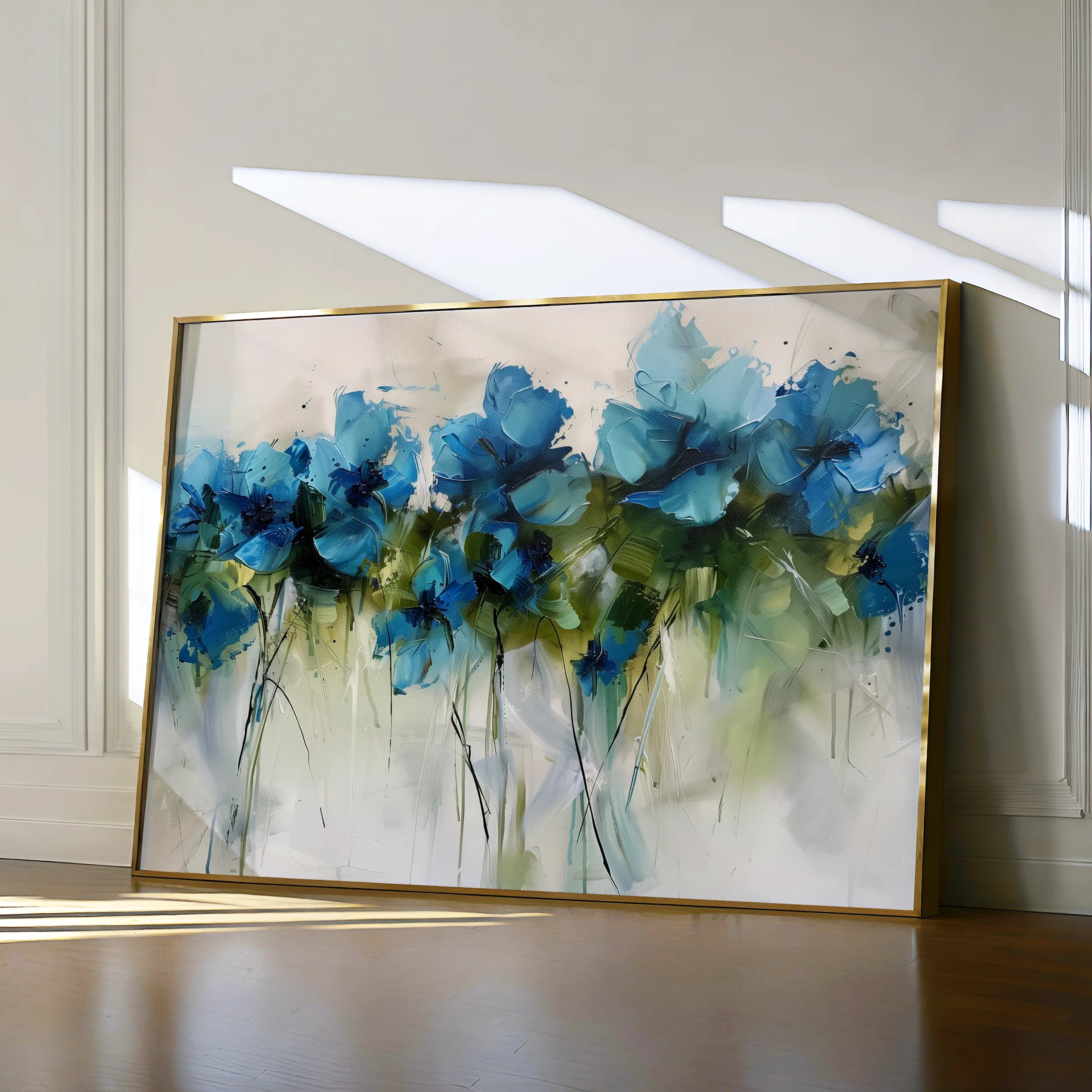 Floral 690 Canvas Art 18" x 24" / 45 x 60 cm / Black