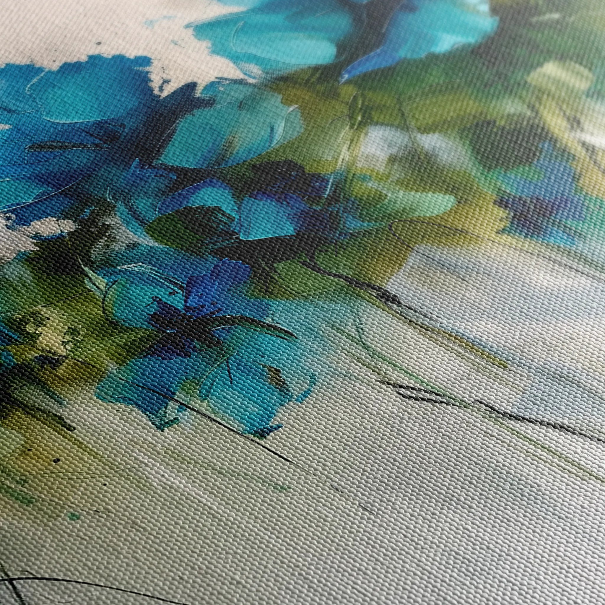 Floral 690 Canvas Art 18" x 24" / 45 x 60 cm / Black