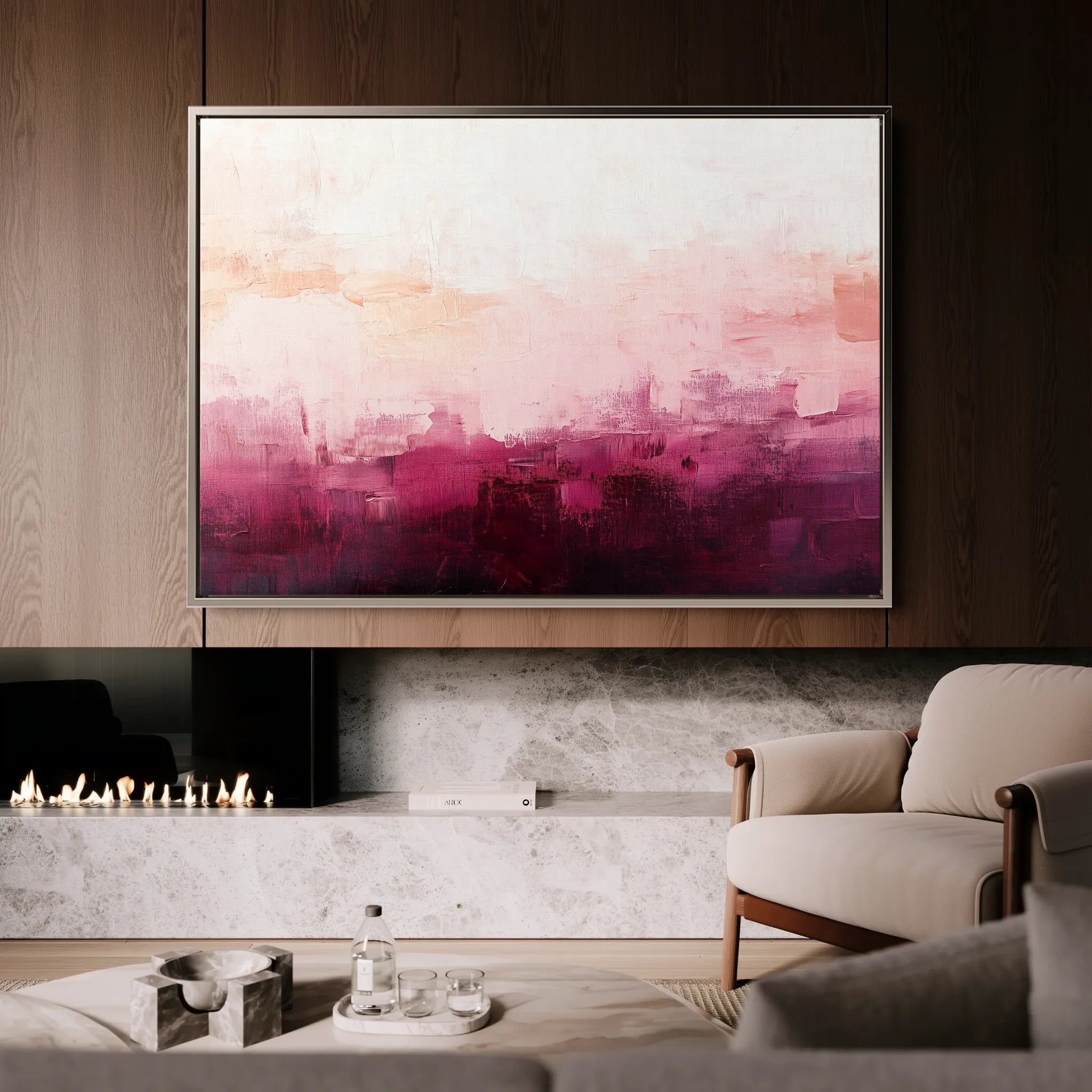 Abstract 691 Canvas Art 18" x 24" / 45 x 60 cm / Black
