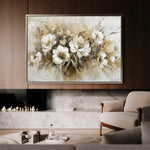 Floral 691 Canvas Art 18" x 24" / 45 x 60 cm / Black