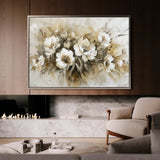 Floral 691 Canvas Art 18" x 24" / 45 x 60 cm / Black