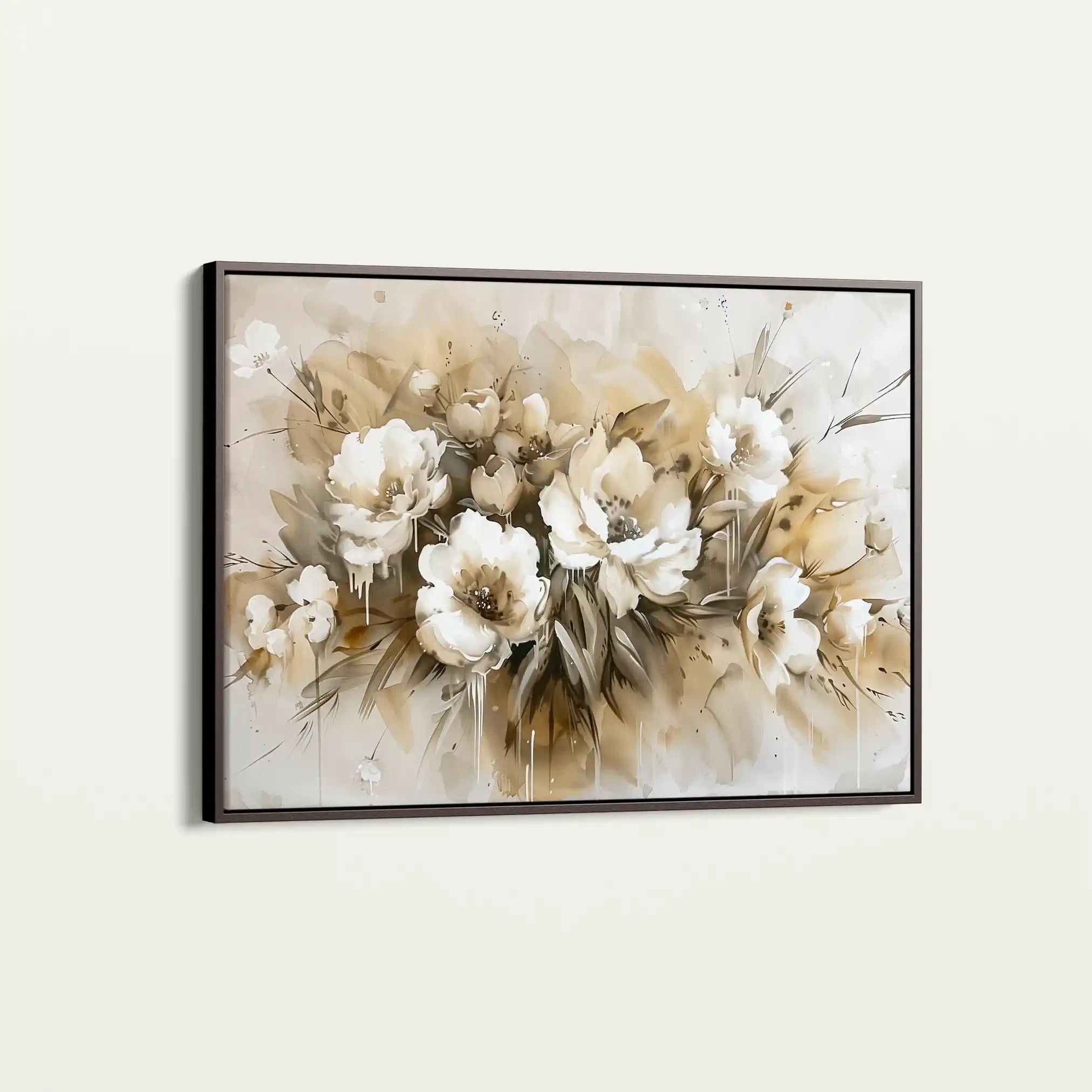Floral 691 Canvas Art 18" x 24" / 45 x 60 cm / Black