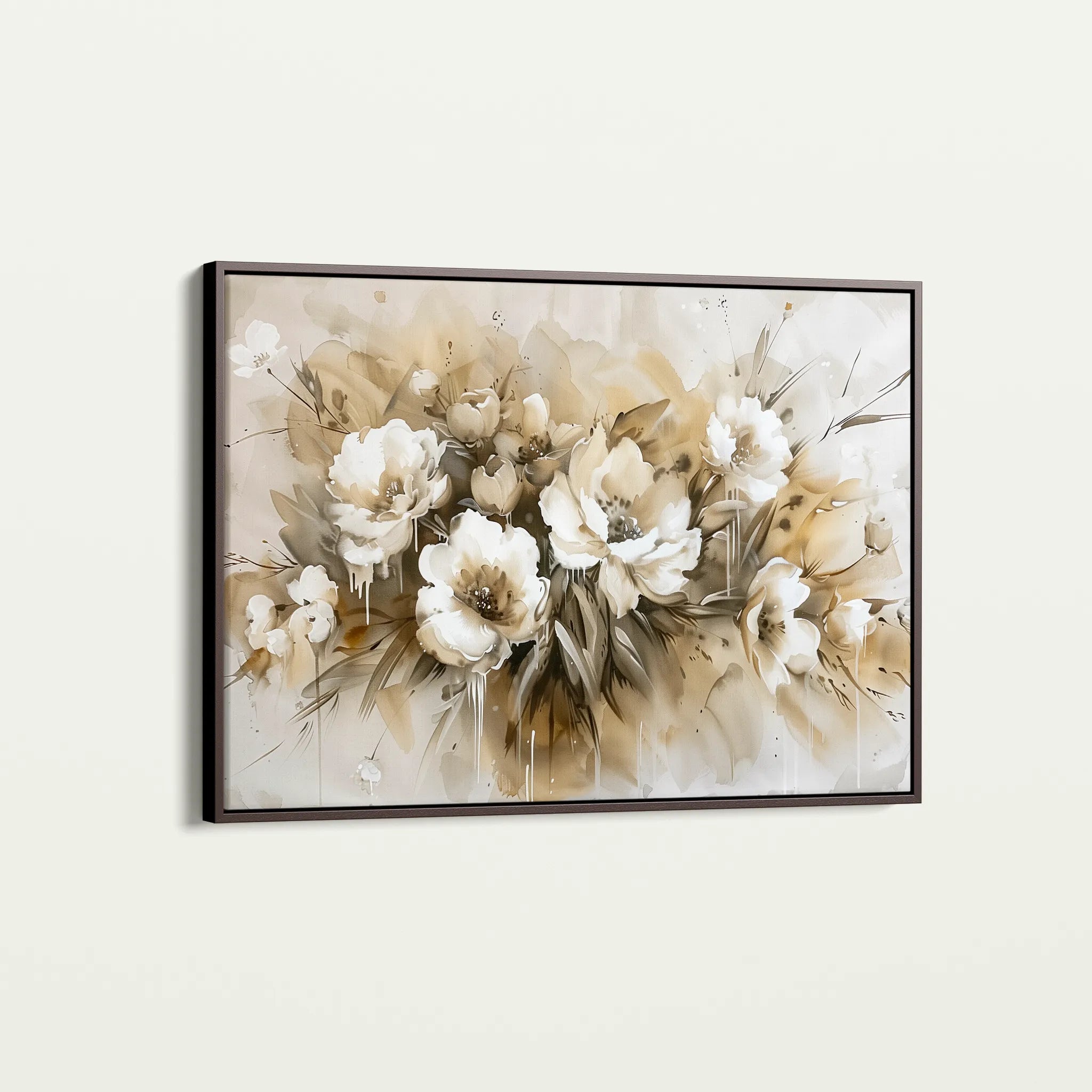Floral 691 Canvas Art 18" x 24" / 45 x 60 cm / Black