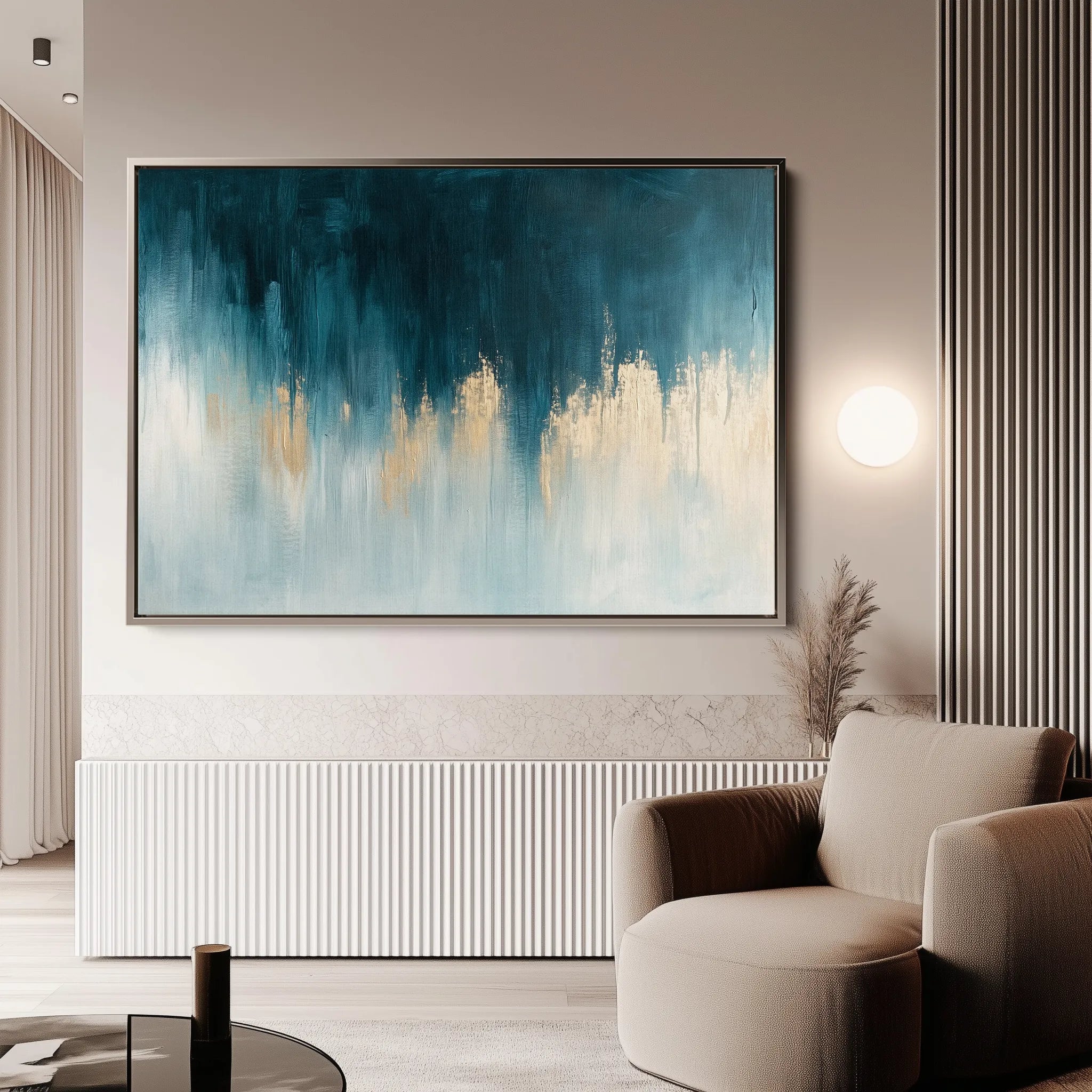 Abstract 692 Canvas Art 18" x 24" / 45 x 60 cm / Black