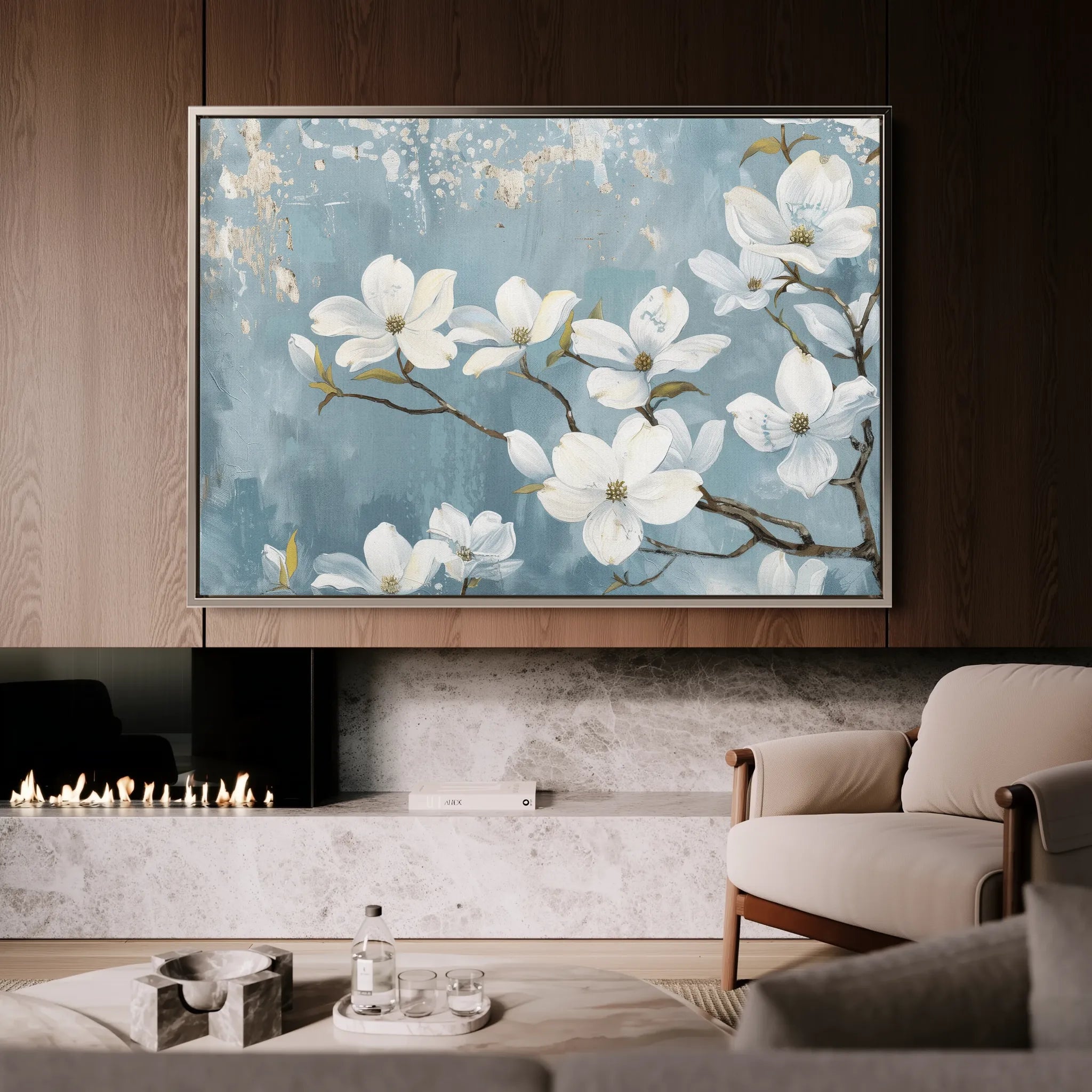 Floral 692 Canvas Art 18" x 24" / 45 x 60 cm / Black