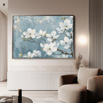 Floral 692 Canvas Art 18" x 24" / 45 x 60 cm / Black