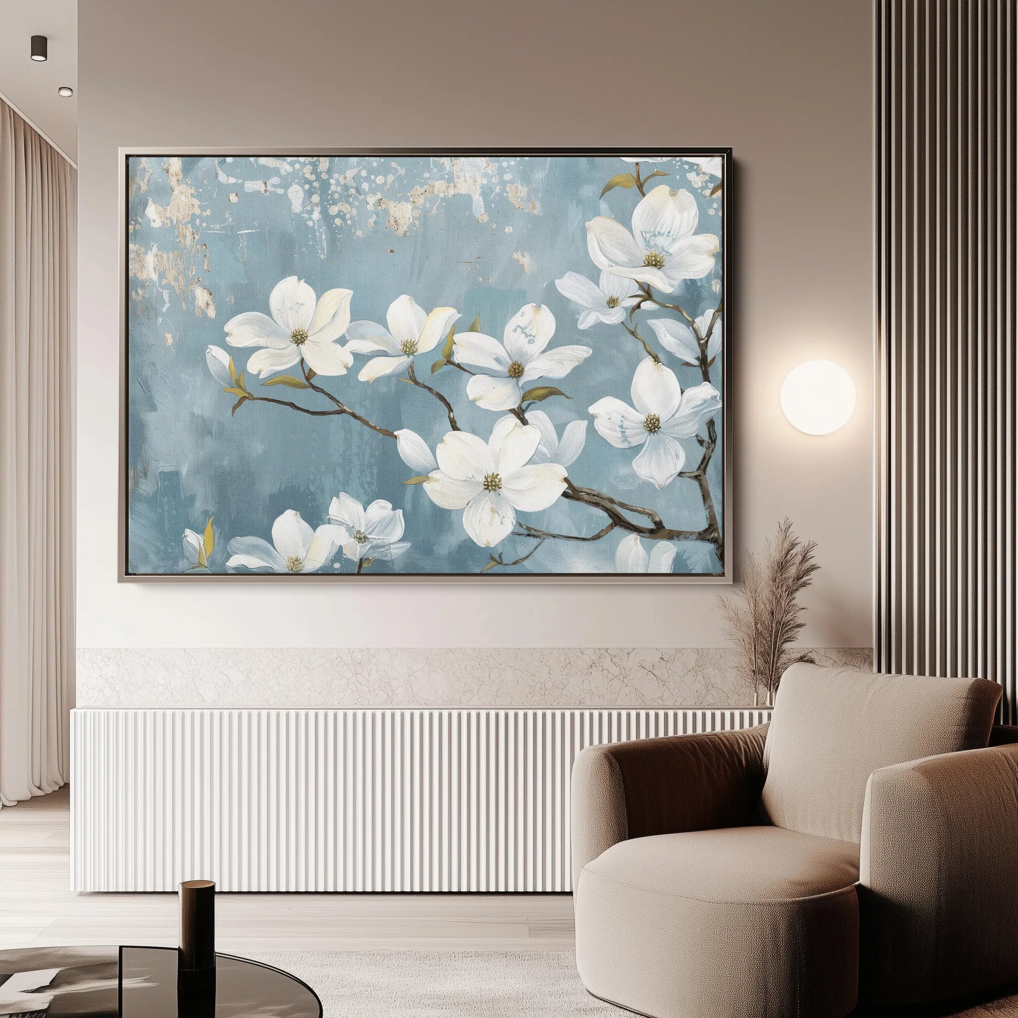Floral 692 Canvas Art 18" x 24" / 45 x 60 cm / Black