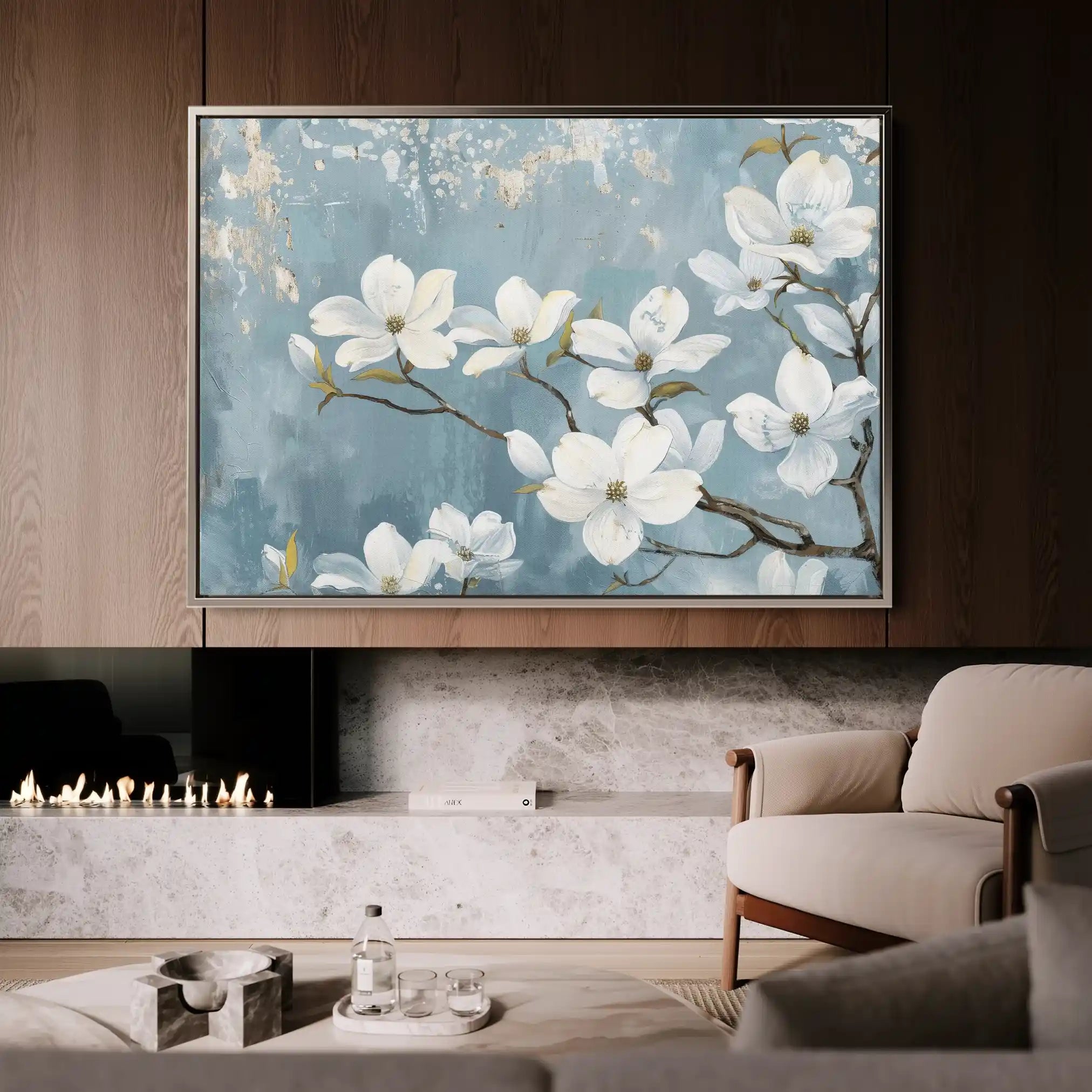 Floral 692 Canvas Art 60 x 40 cm / Black