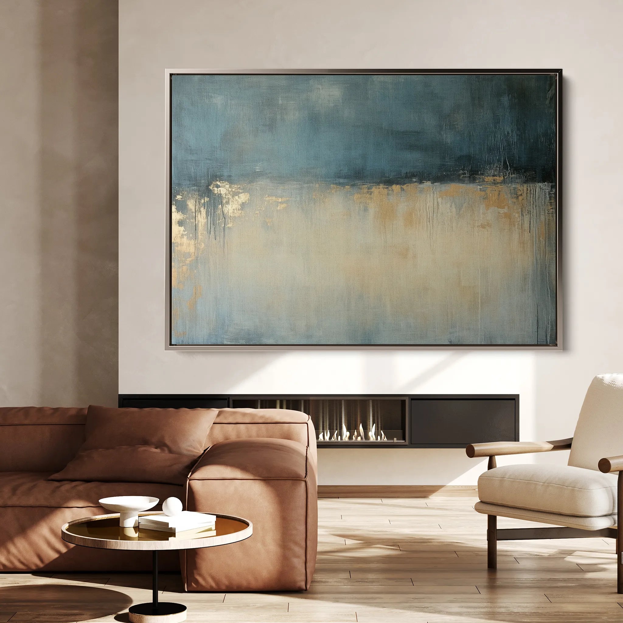 Abstract 693 Canvas Art 18" x 24" / 45 x 60 cm / Black