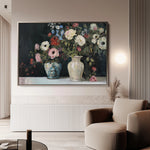 Floral 693 Canvas Art 18" x 24" / 45 x 60 cm / Black