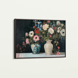 Floral 693 Canvas Art 18" x 24" / 45 x 60 cm / Black