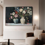 Floral 693 Canvas Art 60 x 40 cm / Black