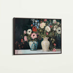 Floral 693 Canvas Art 60 x 40 cm / Black
