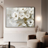 Floral 694 Canvas Art 18" x 24" / 45 x 60 cm / Black