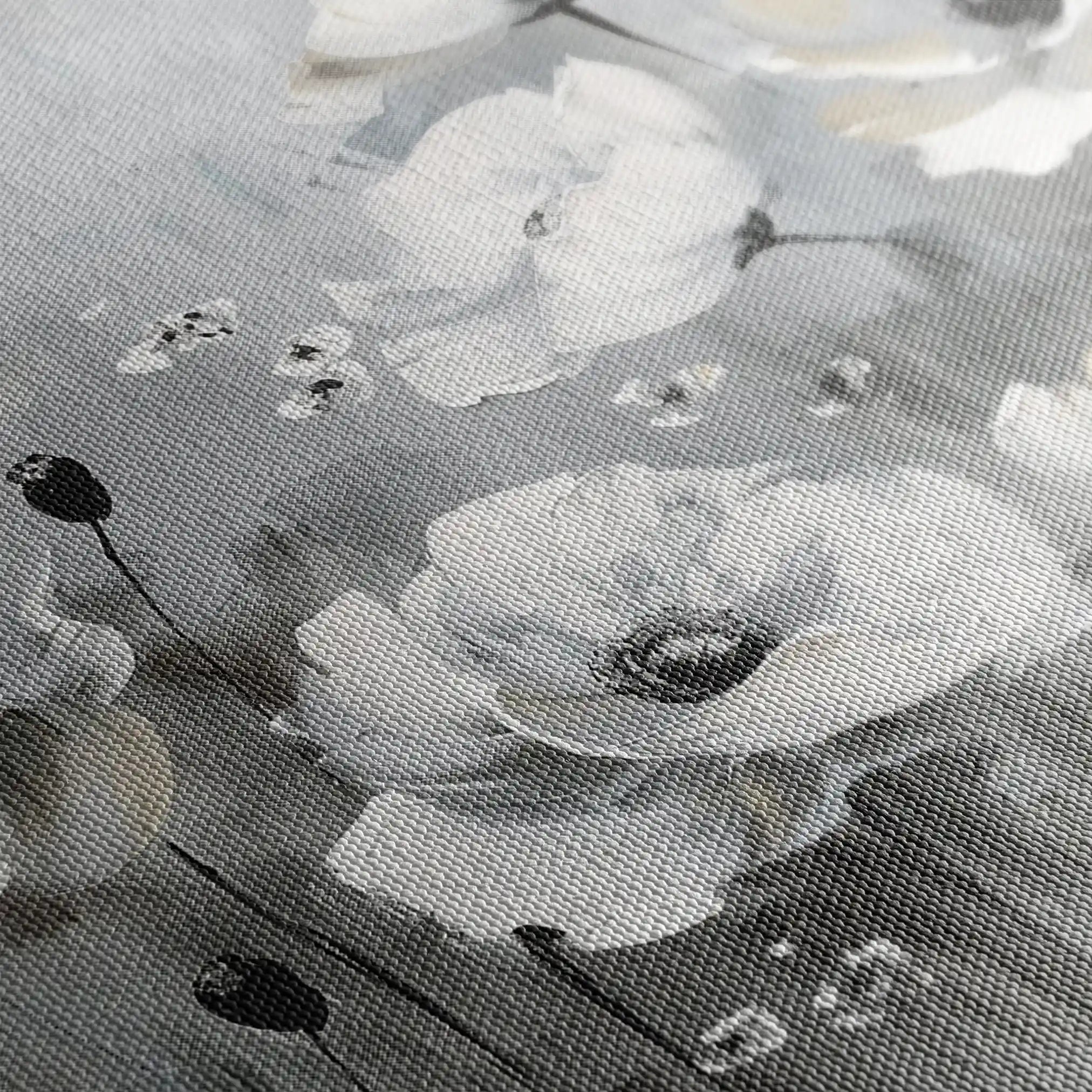 Floral 695 Canvas Art 60 x 40 cm / Black