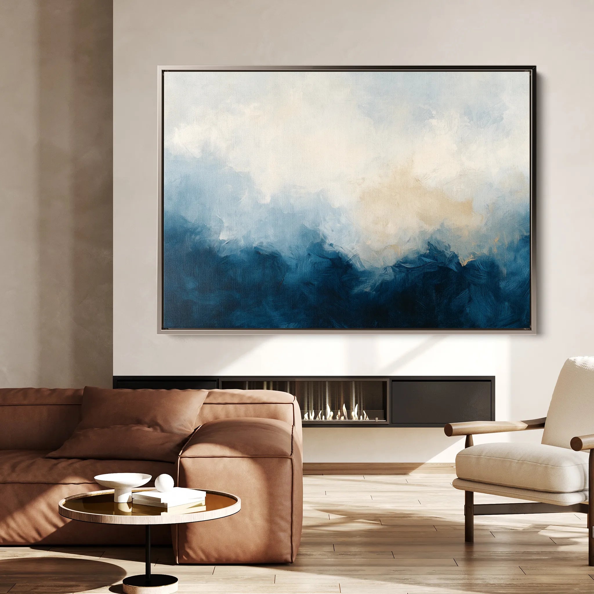 Abstract 696 Canvas Art 18" x 24" / 45 x 60 cm / Black