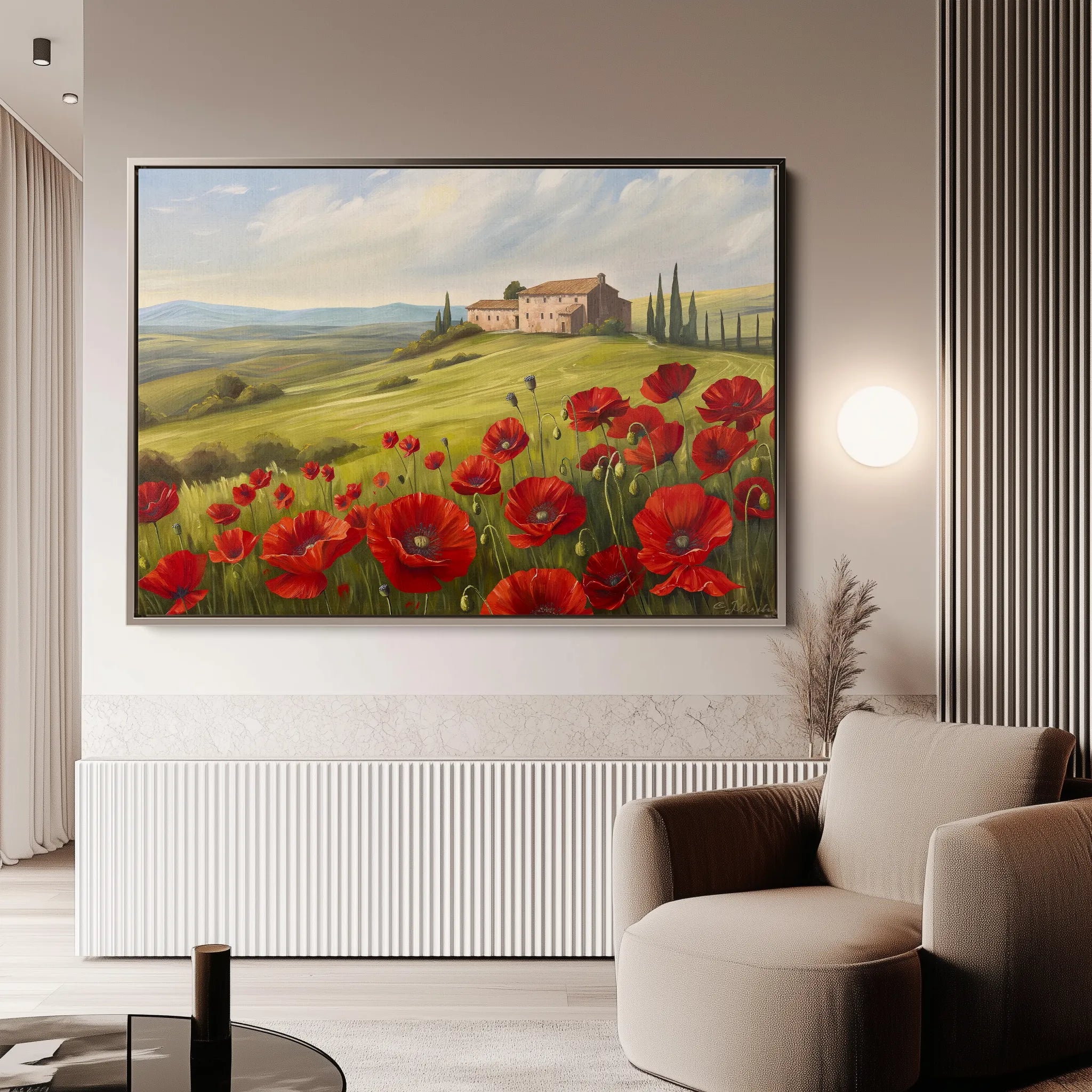 Floral 696 Canvas Art 18" x 24" / 45 x 60 cm / Black