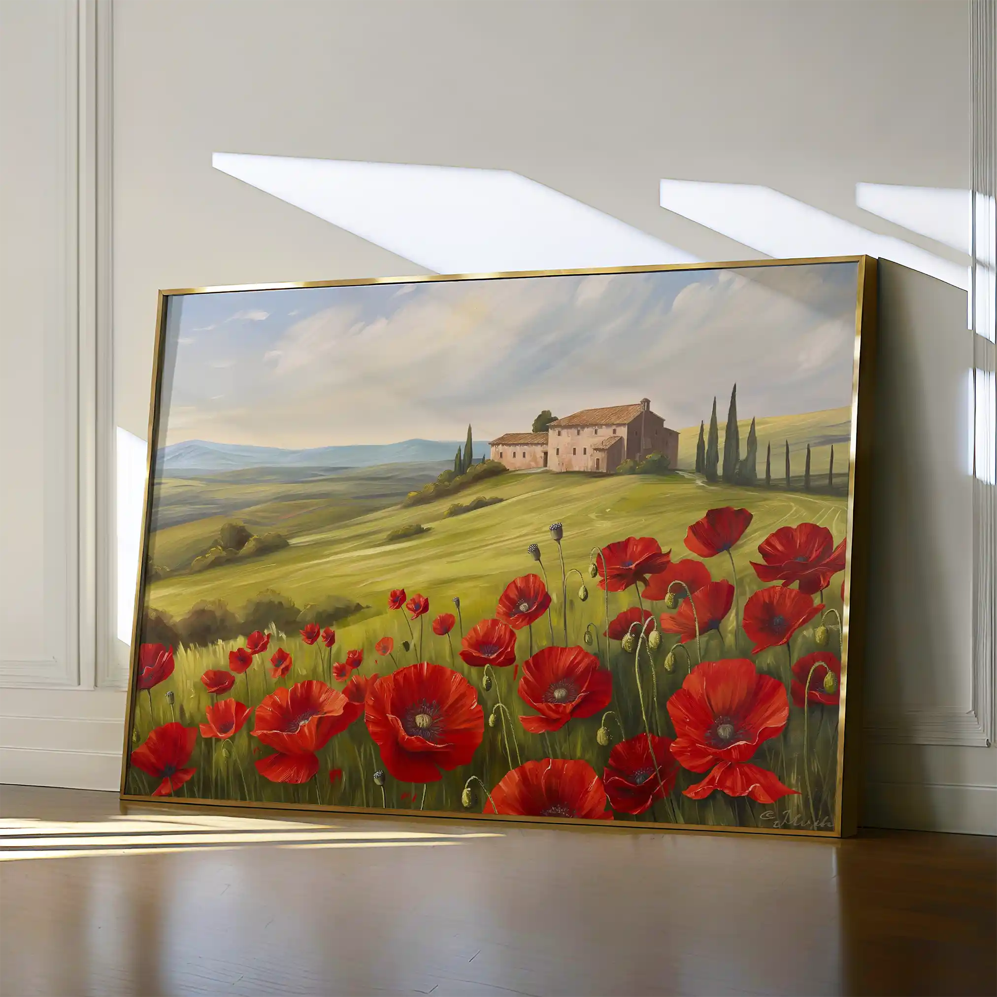 Floral 696 Canvas Art 60 x 40 cm / Black