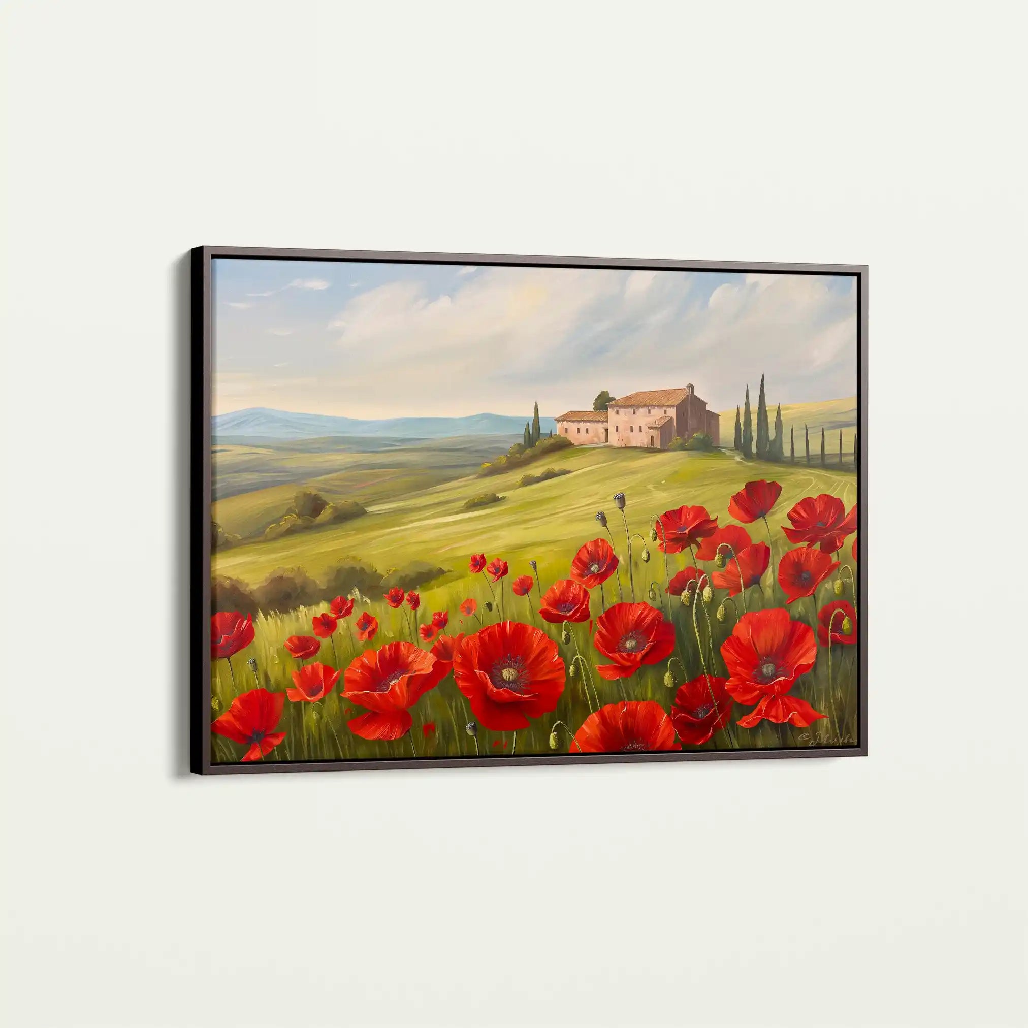 Floral 696 Canvas Art 60 x 40 cm / Black