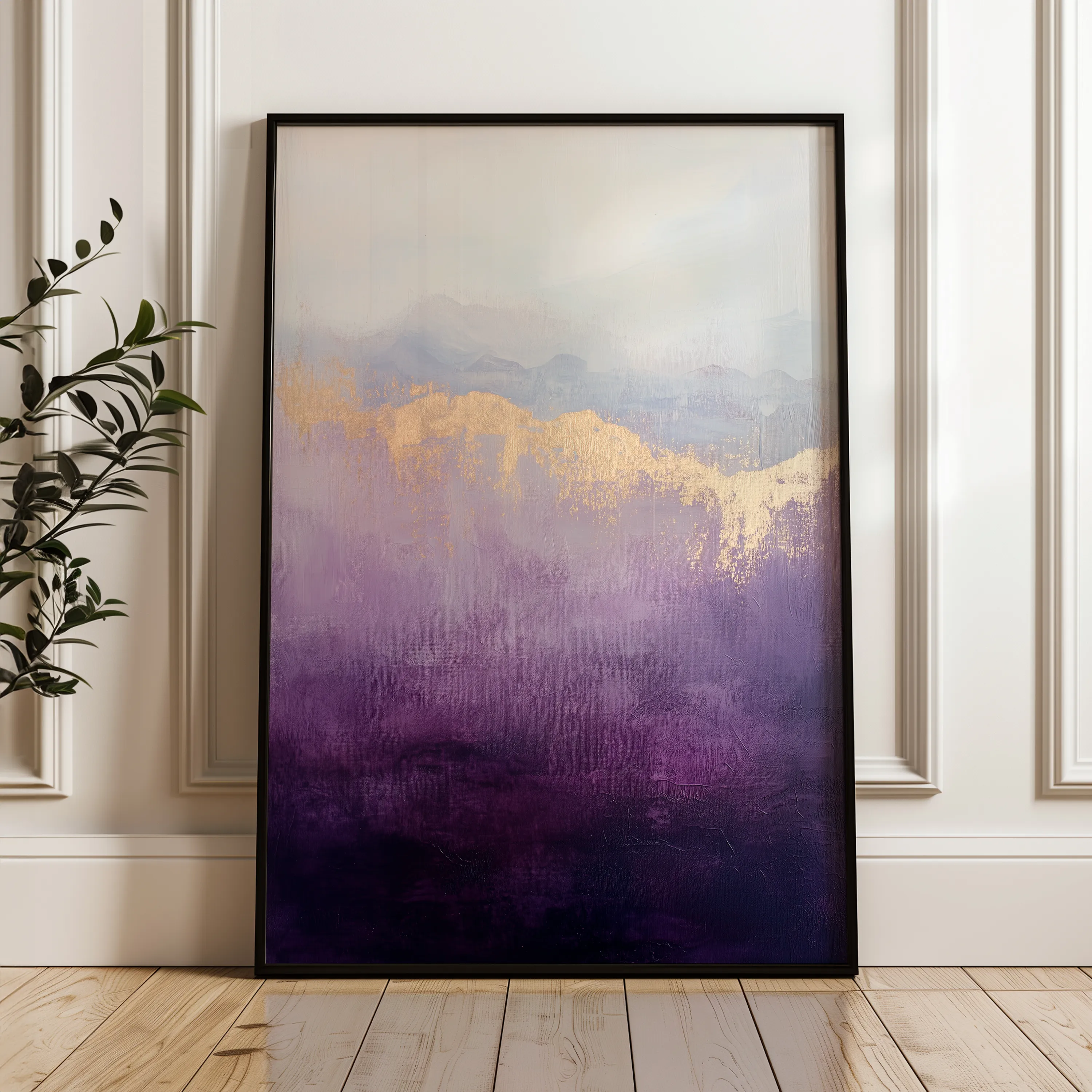 Abstract 697 Canvas Art 18" x 24" / 45 x 60 cm / Black
