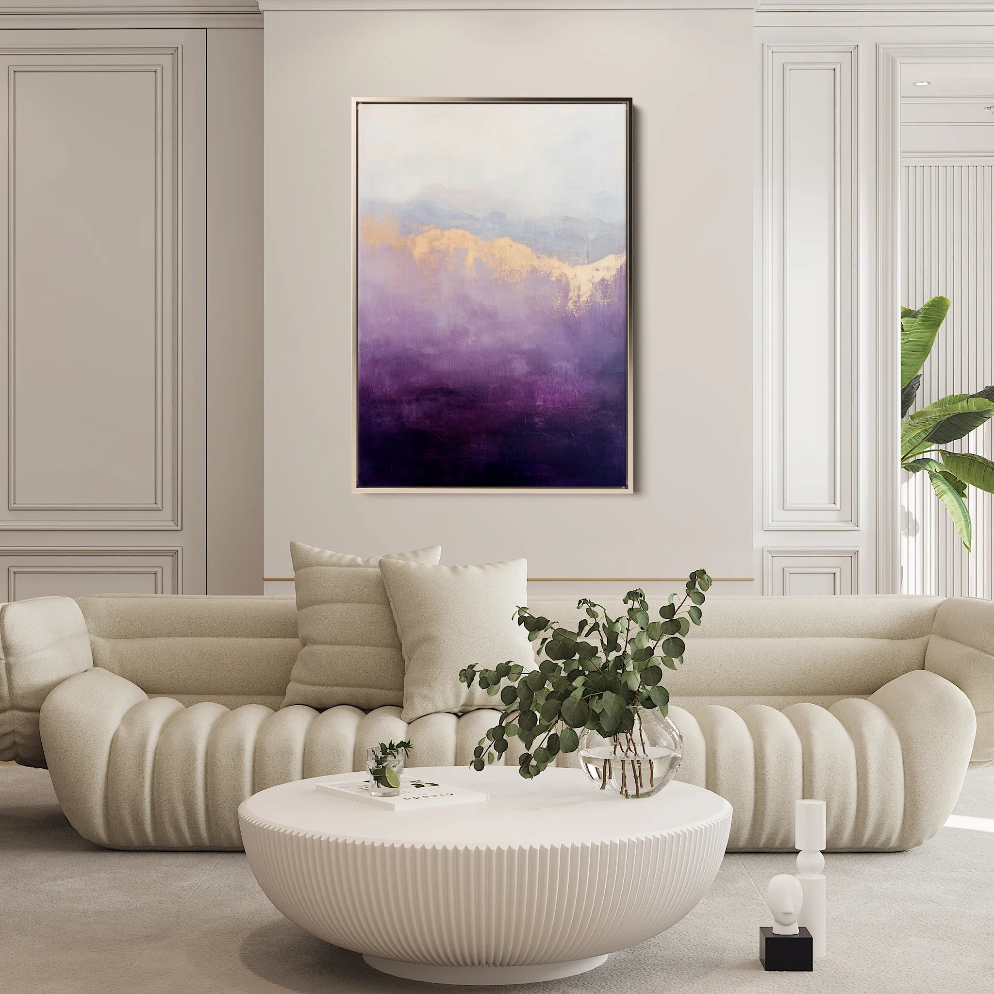 Abstract 697 Canvas Art 18" x 24" / 45 x 60 cm / Black