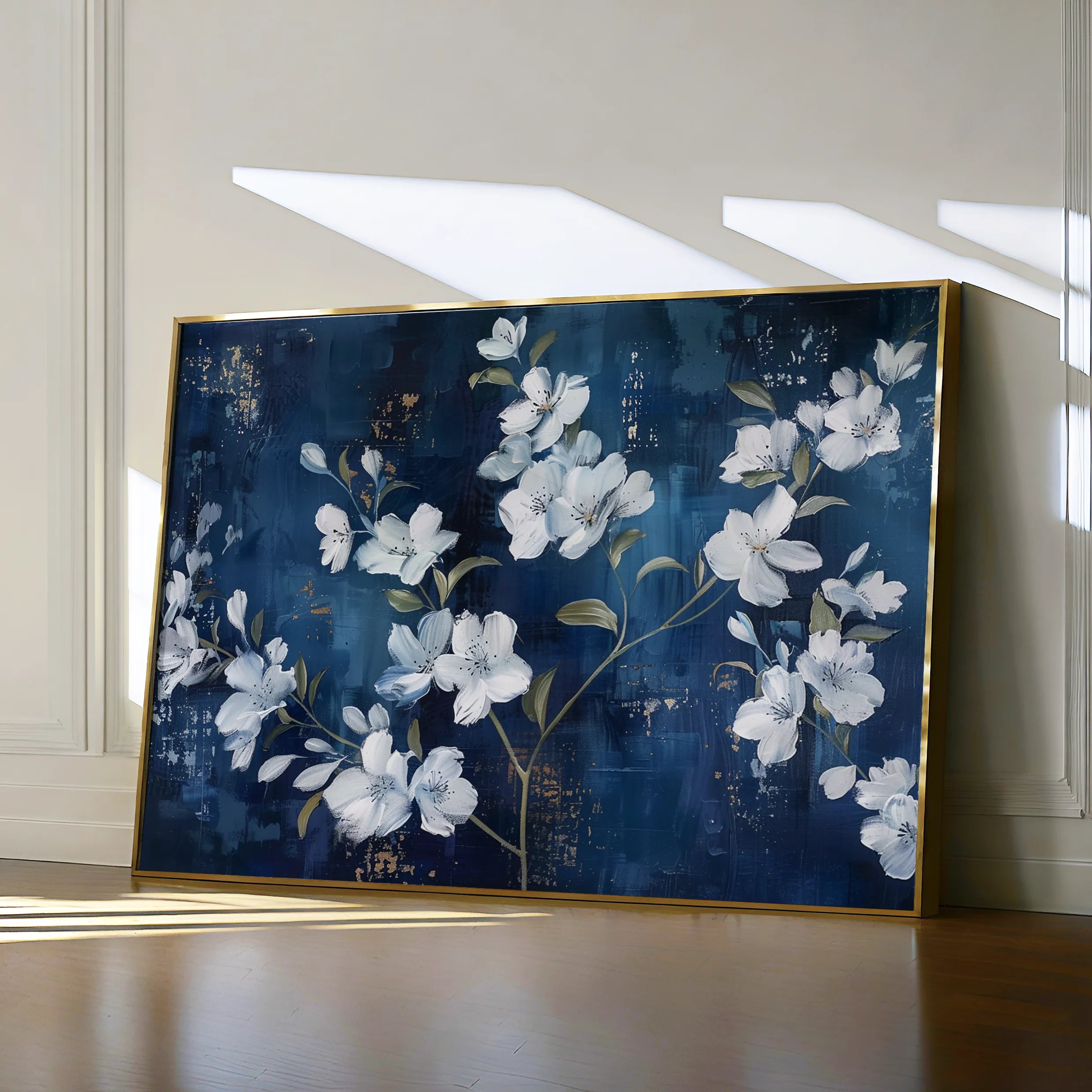 Floral 697 Canvas Art 18" x 24" / 45 x 60 cm / Black