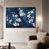 Floral 697 Canvas Art 18" x 24" / 45 x 60 cm / Black