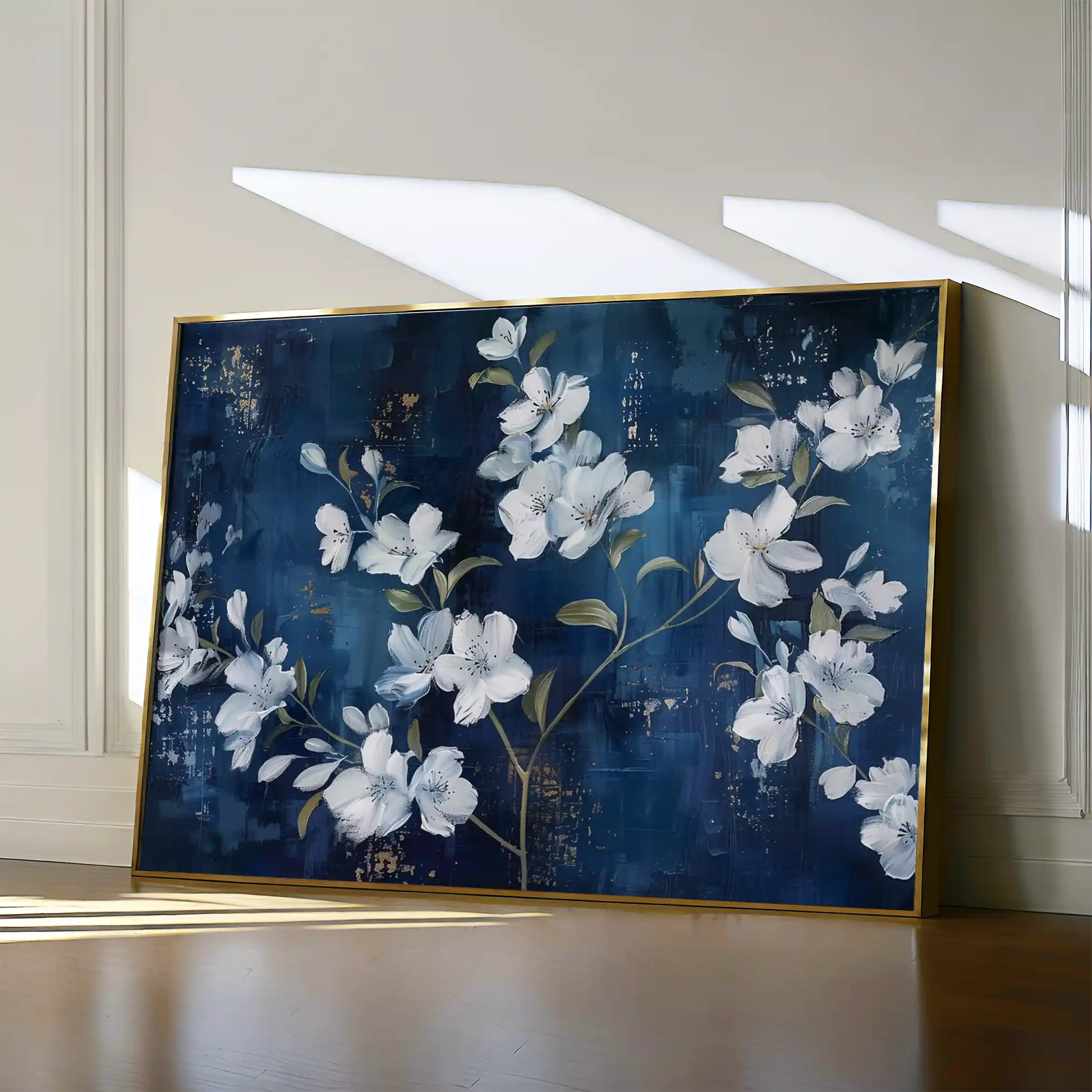 Floral 697 Canvas Art 60 x 40 cm / Black