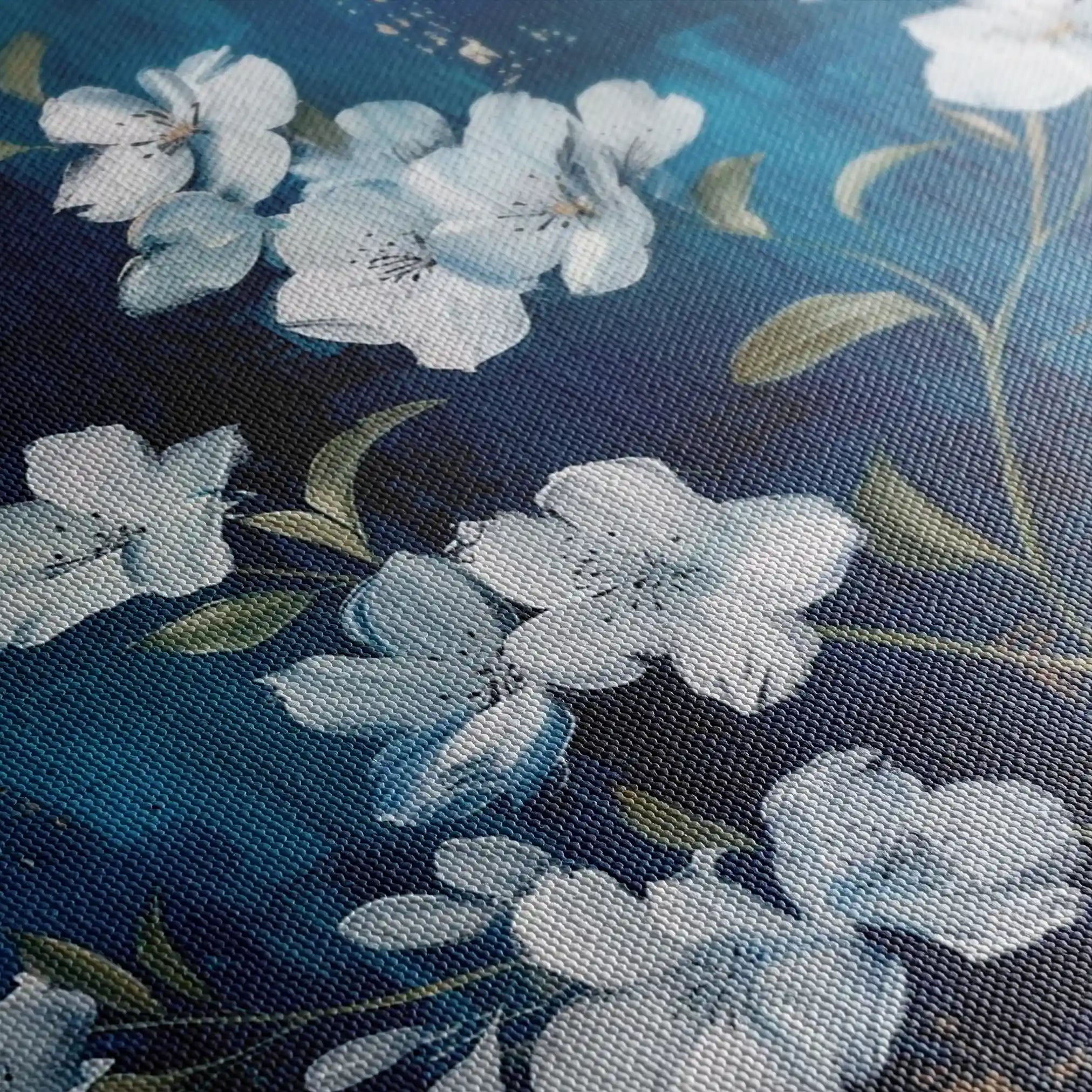 Floral 697 Canvas Art 60 x 40 cm / Black