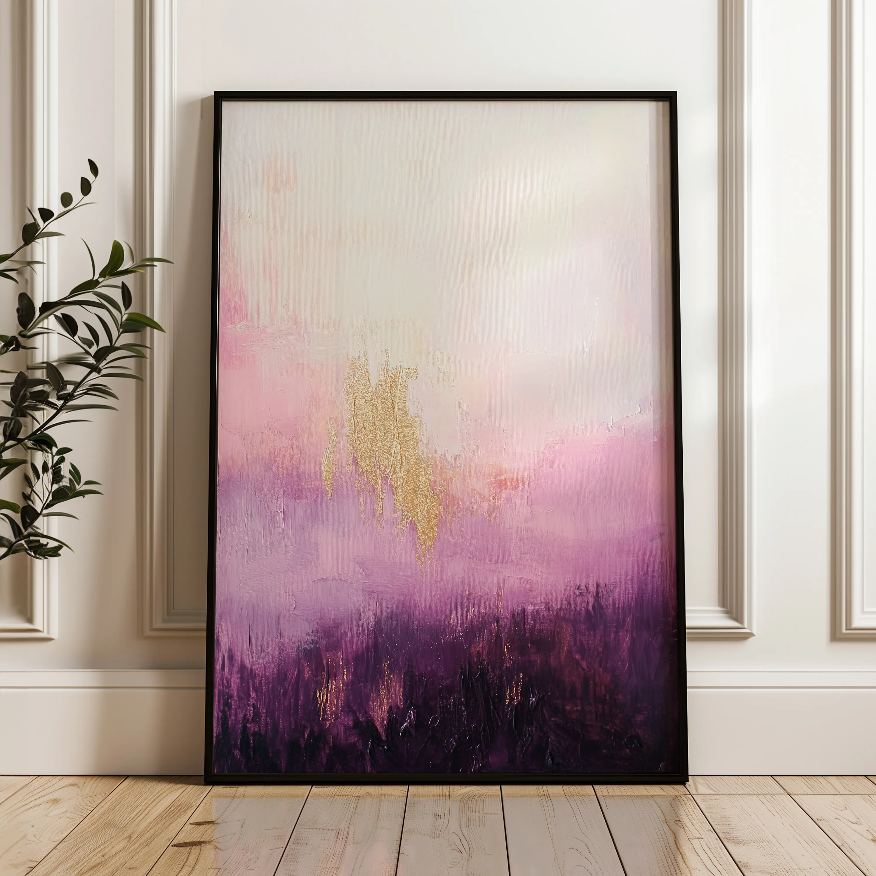Abstract 698 Canvas Art 18" x 24" / 45 x 60 cm / Black