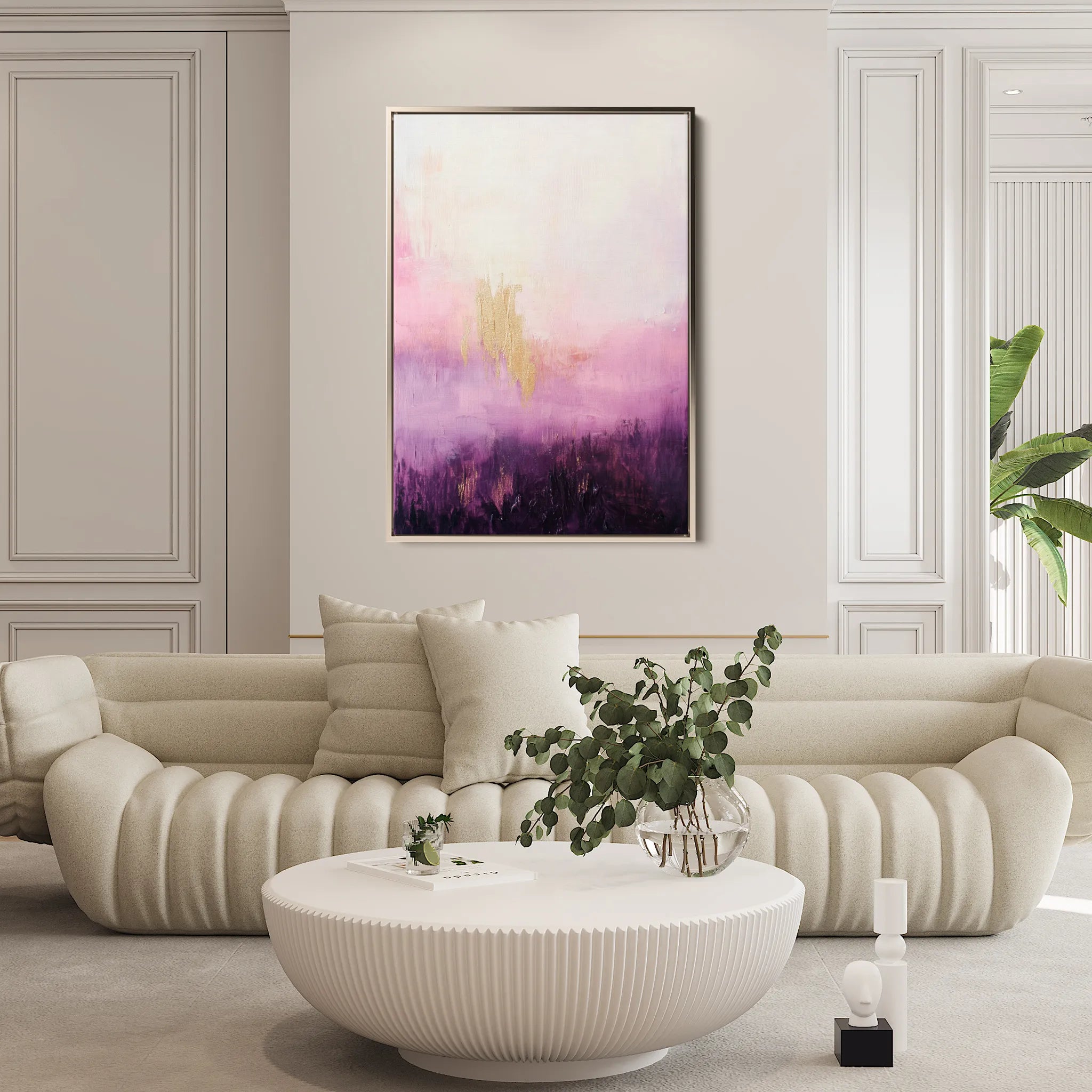 Abstract 698 Canvas Art 18" x 24" / 45 x 60 cm / Black