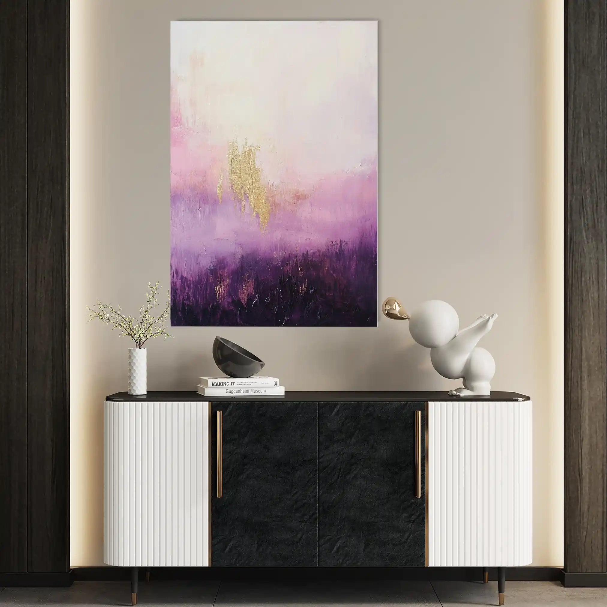 Abstract 698 Canvas Art 60 x 40 cm / Black