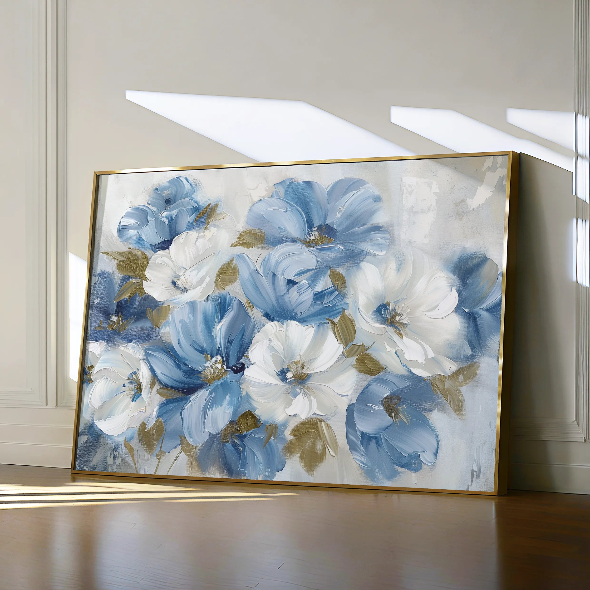 Floral 698 Canvas Art 18" x 24" / 45 x 60 cm / Black