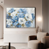 Floral 698 Canvas Art 18" x 24" / 45 x 60 cm / Black