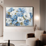 Floral 698 Canvas Art 60 x 40 cm / Black
