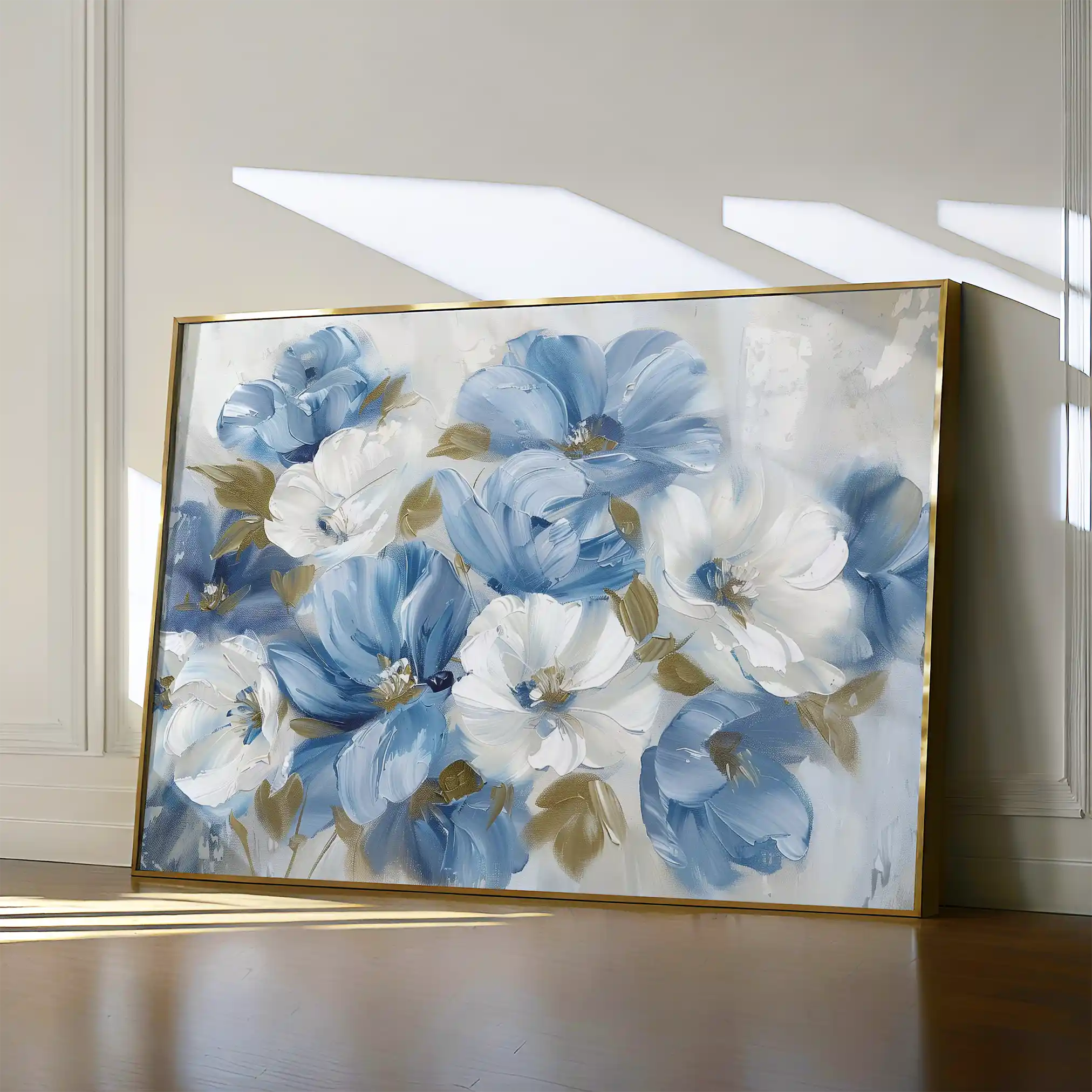 Floral 698 Canvas Art 60 x 40 cm / Black