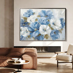 Floral 698 Canvas Art 60 x 40 cm / Black