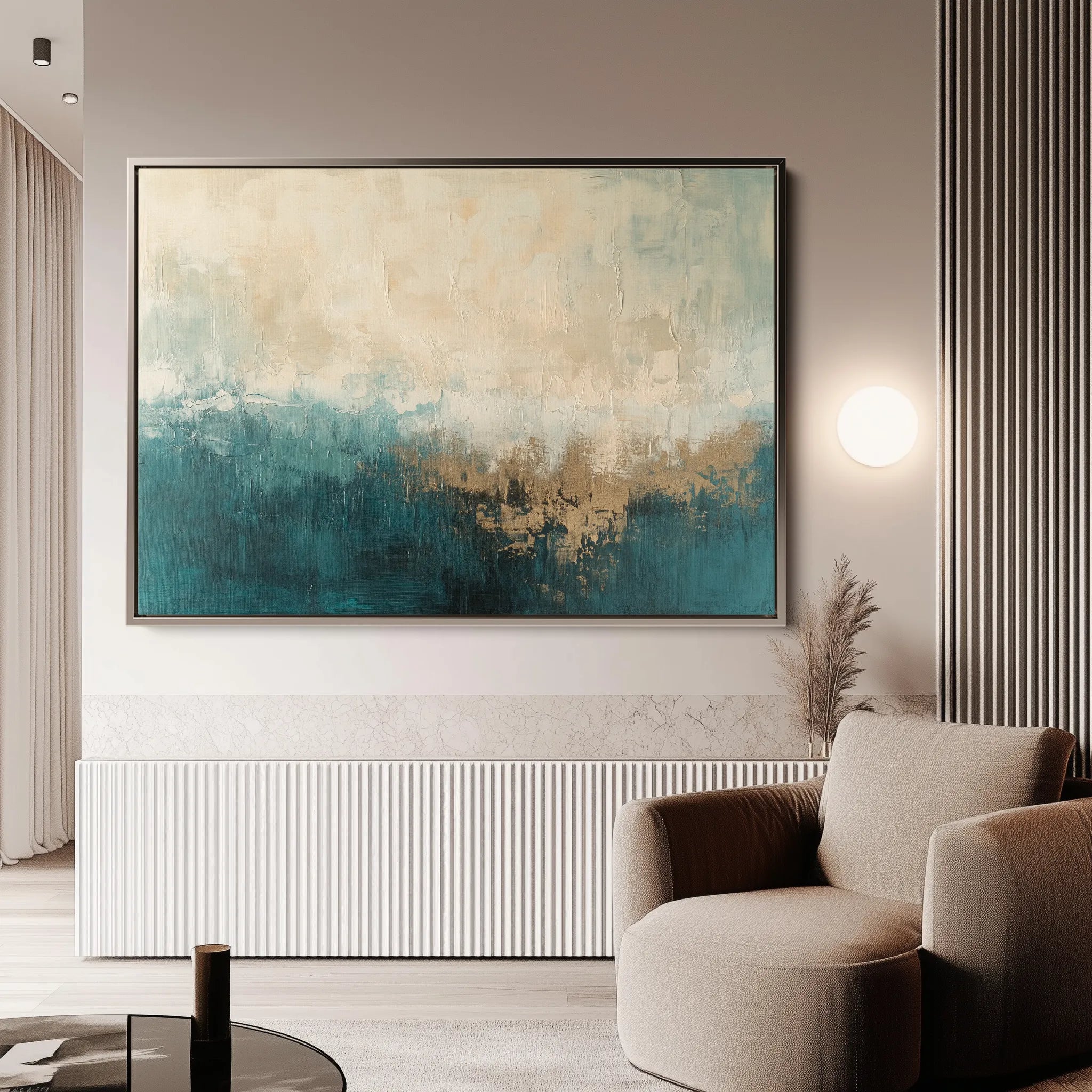 Abstract 699 Canvas Art 18" x 24" / 45 x 60 cm / Black