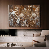 Floral 699 Canvas Art 18" x 24" / 45 x 60 cm / Black