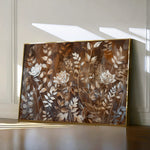 Floral 699 Canvas Art 18" x 24" / 45 x 60 cm / Black